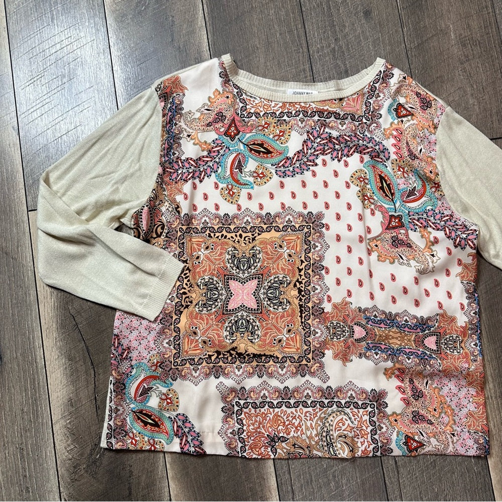 Johnny Was Elodie Scarf Pullover Top