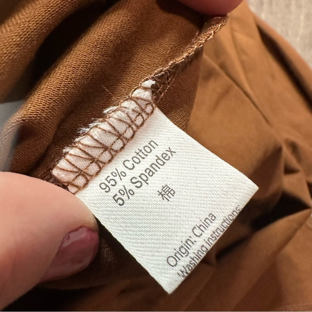 Mangdiup Brown V Neck Long Sleeve Bodysuit