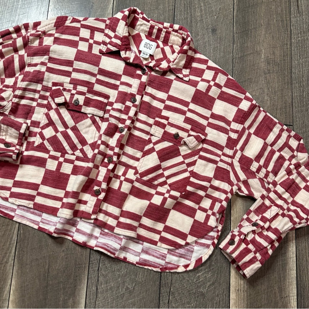 BDG Oversized Crop Button Down