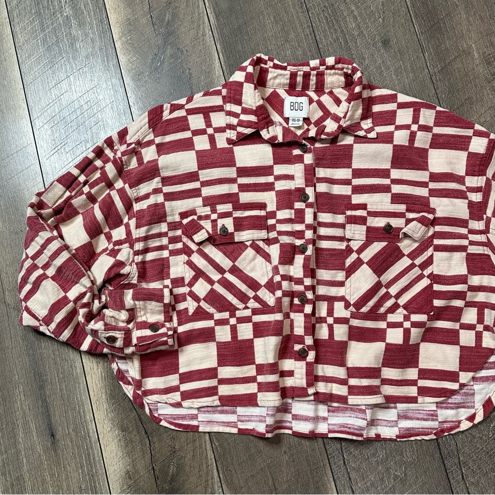 BDG Oversized Crop Button Down