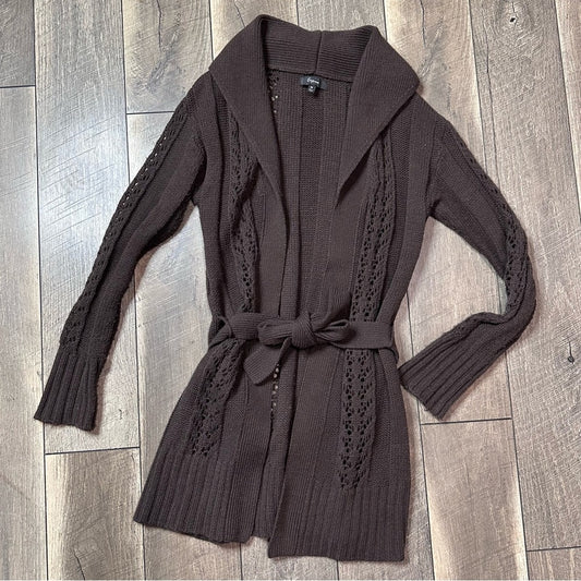 Express Hooded Tie Waist Cardigan