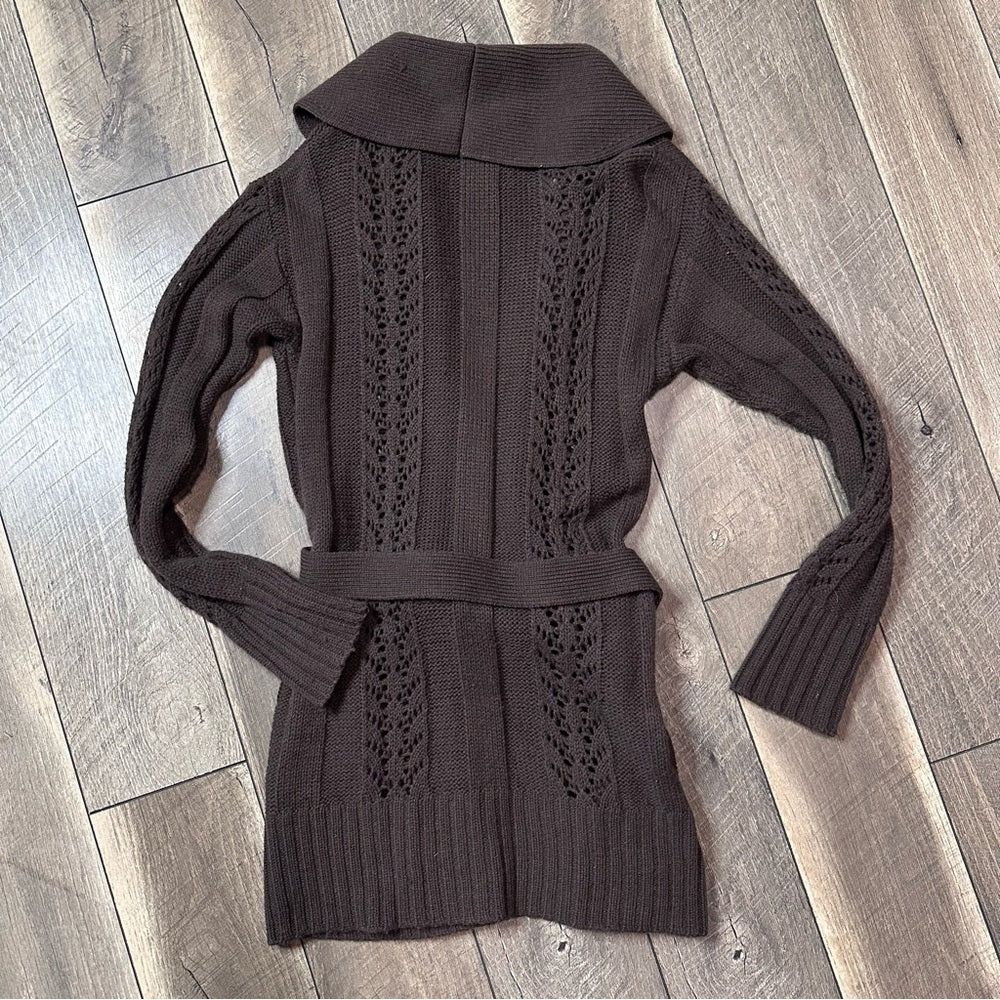 Express Hooded Tie Waist Cardigan