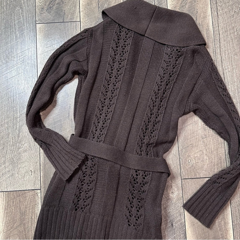 Express Hooded Tie Waist Cardigan