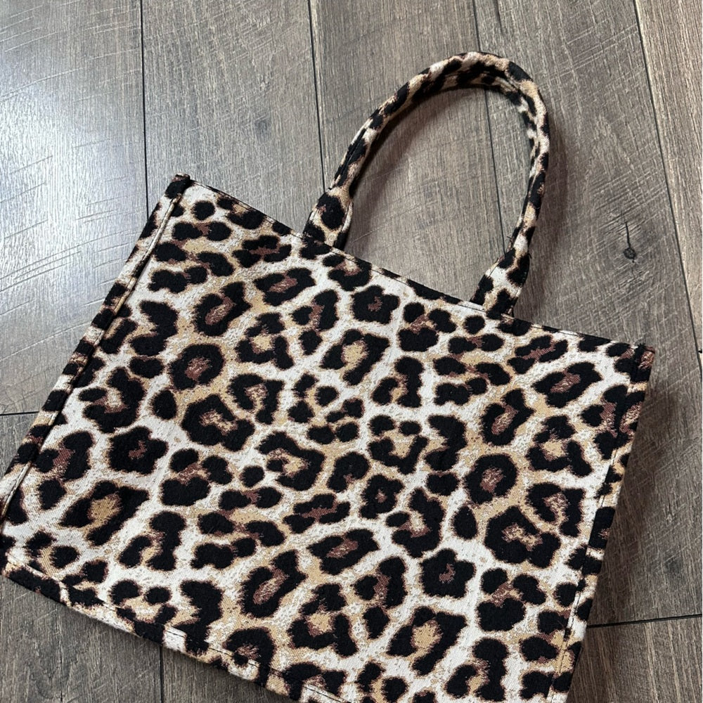 H&M Large Leopard Tote Bag