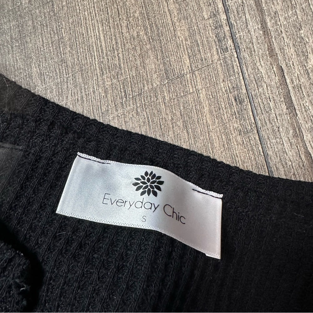 Everyday Chic Patchwork Waffleknit Oversized Pullover