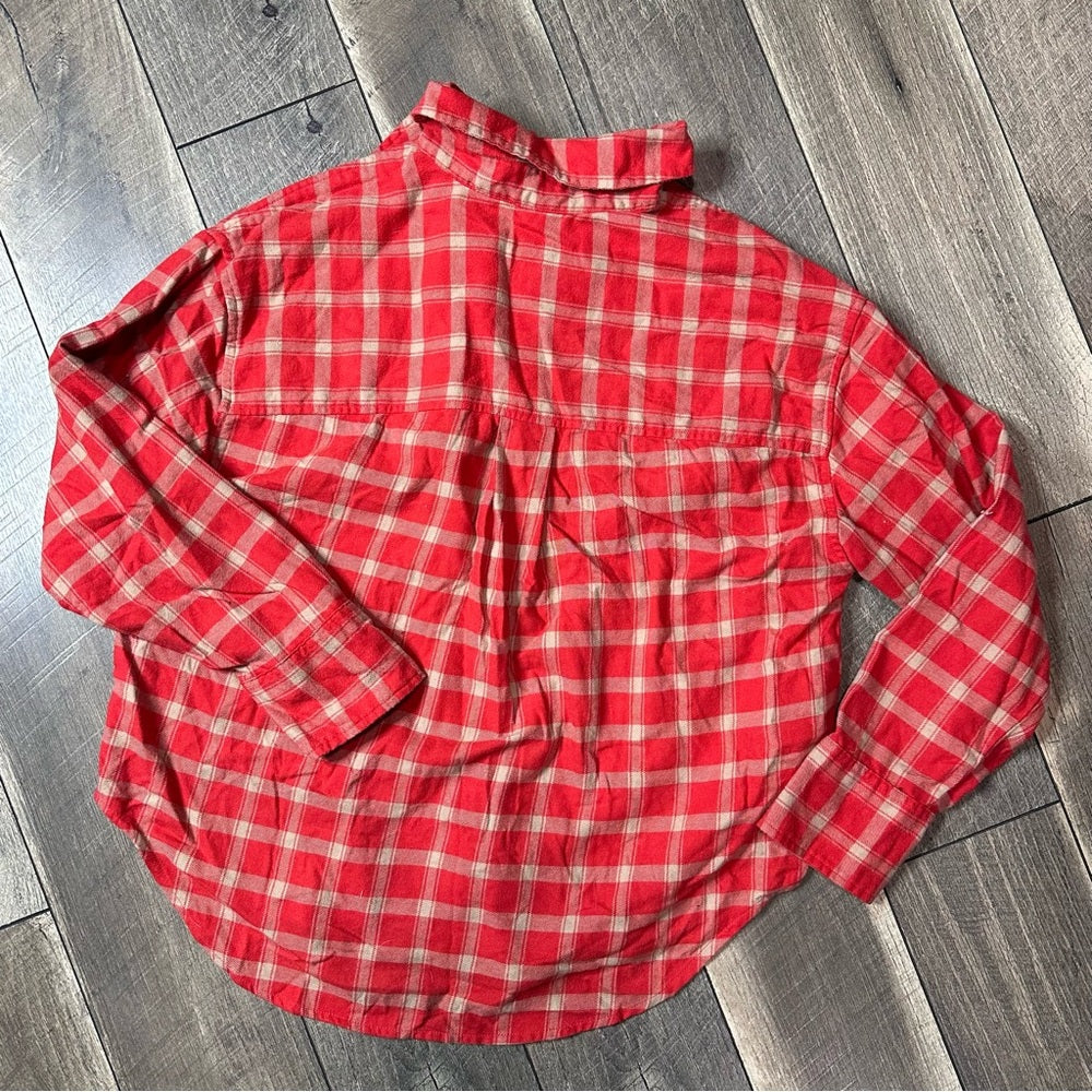 American Eagle Plaid Oversized Button Down