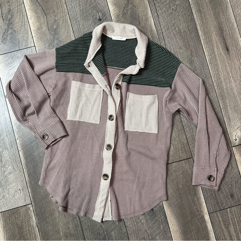Reborn J Colorblock Button Down