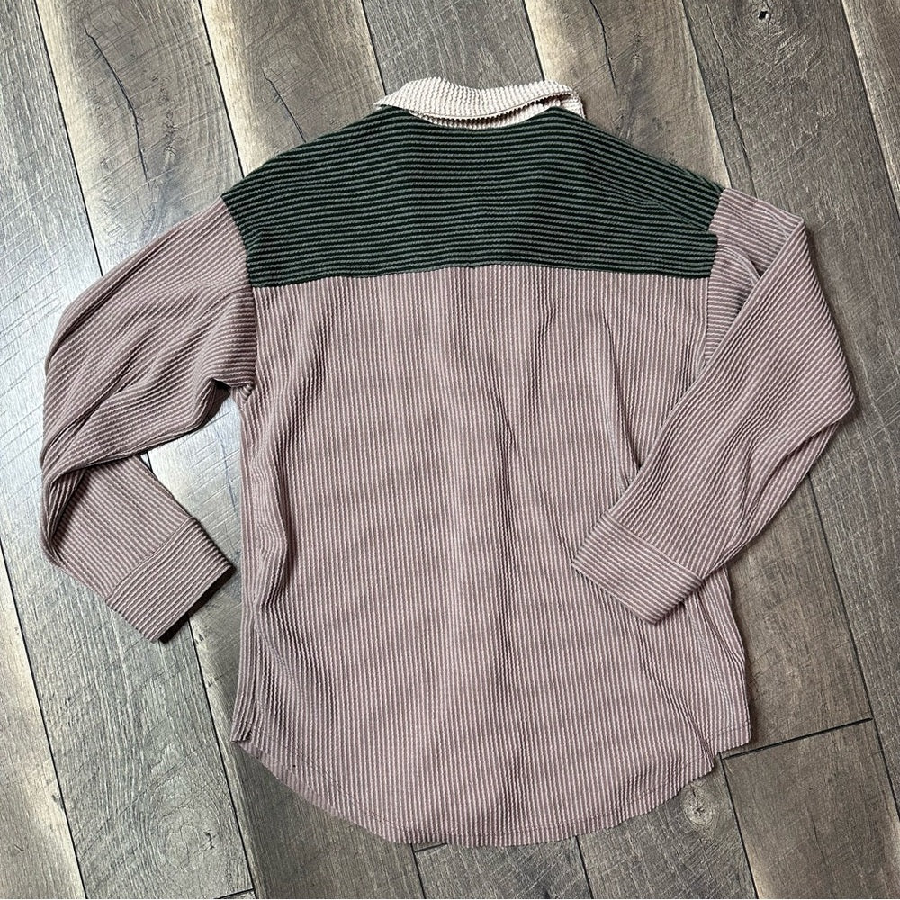 Reborn J Colorblock Button Down