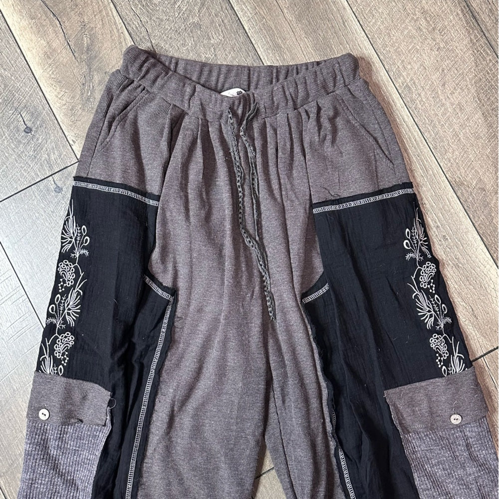 Everyday Chic Patchwork Barrel Sweatpants