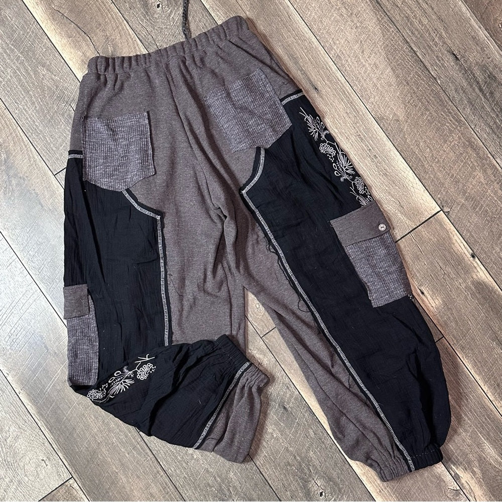 Everyday Chic Patchwork Barrel Sweatpants