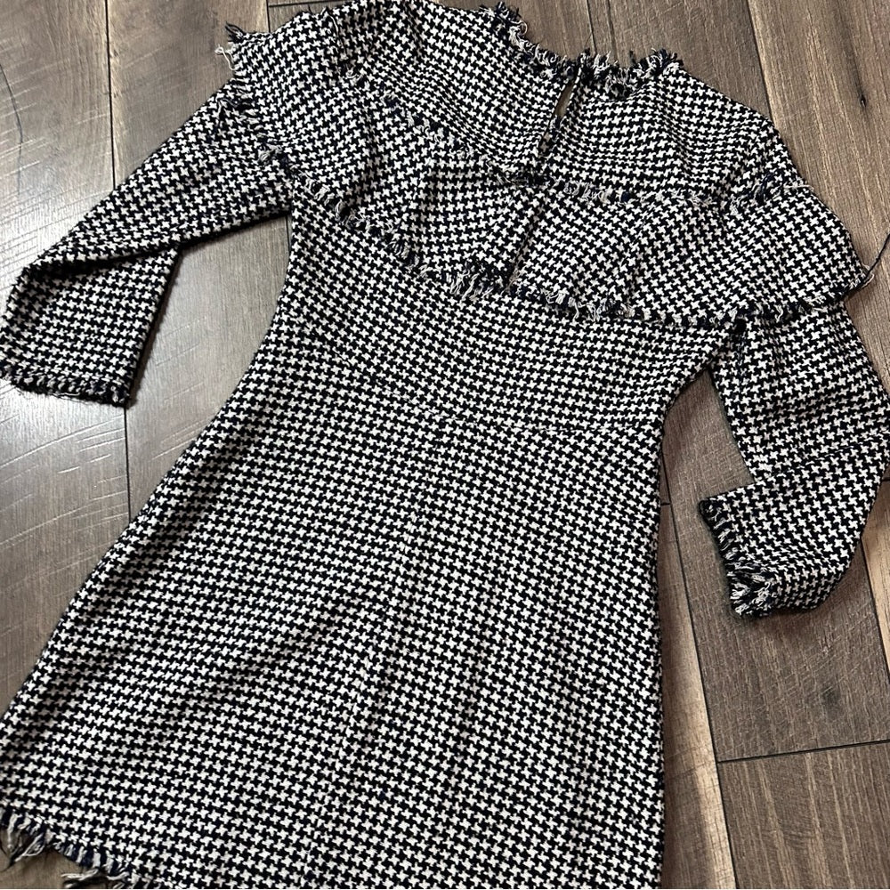 Zara Houndstooth Dress