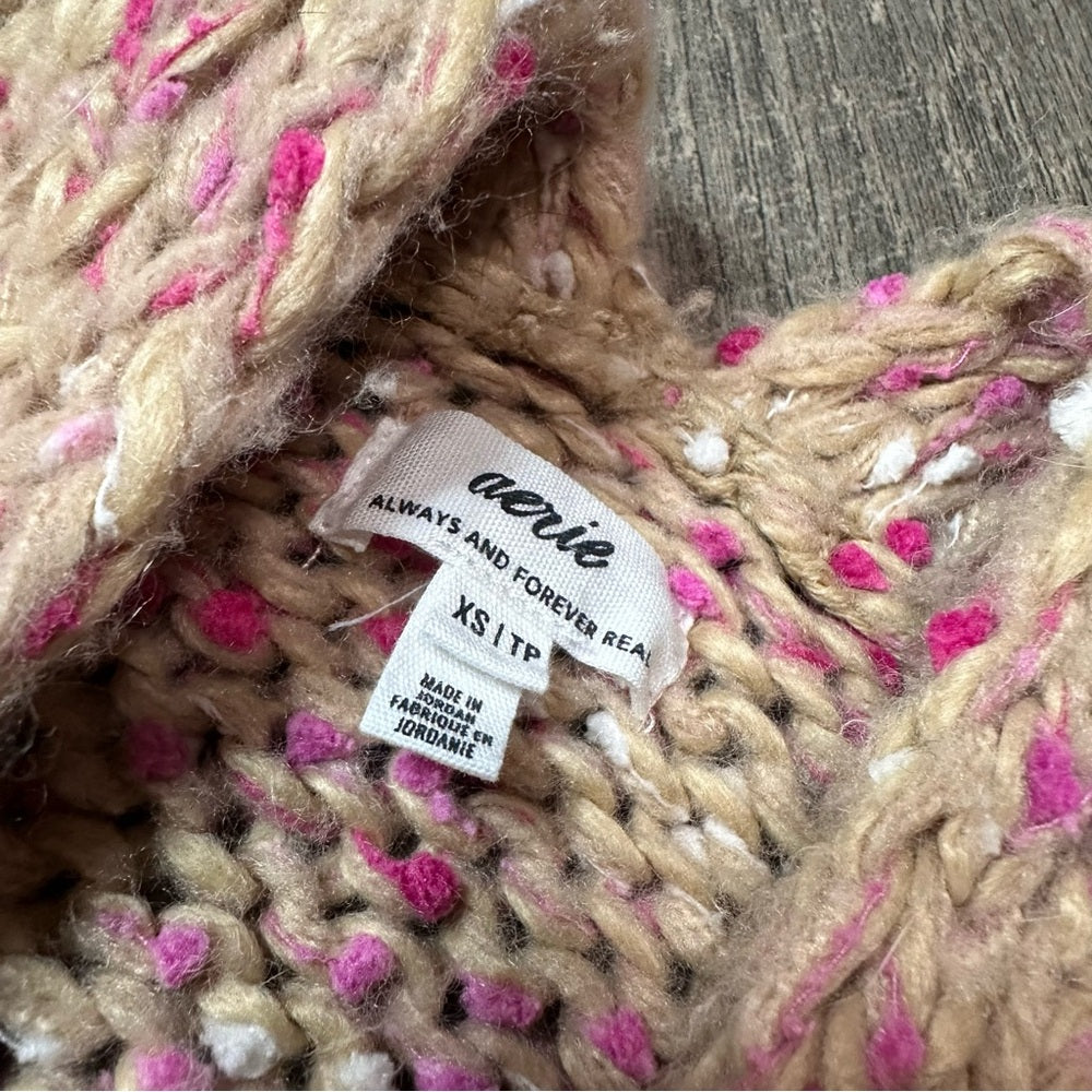 Aerie Chunky Knit Oversized Open Cardigan