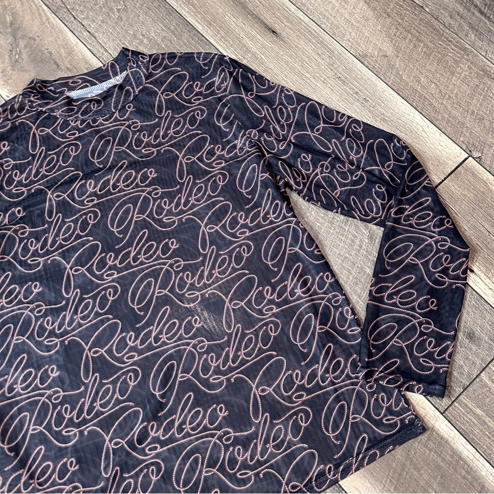 Rodeo Sheer Long Sleeve Top
