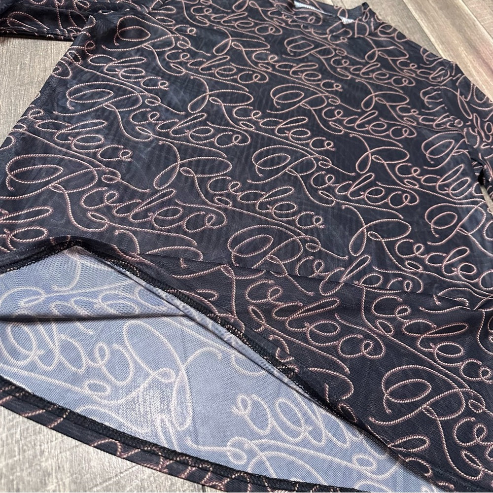 Rodeo Sheer Long Sleeve Top