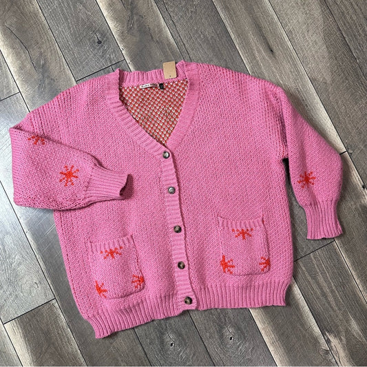 Bailey Rose Oversized Chunky Button Down Sweater