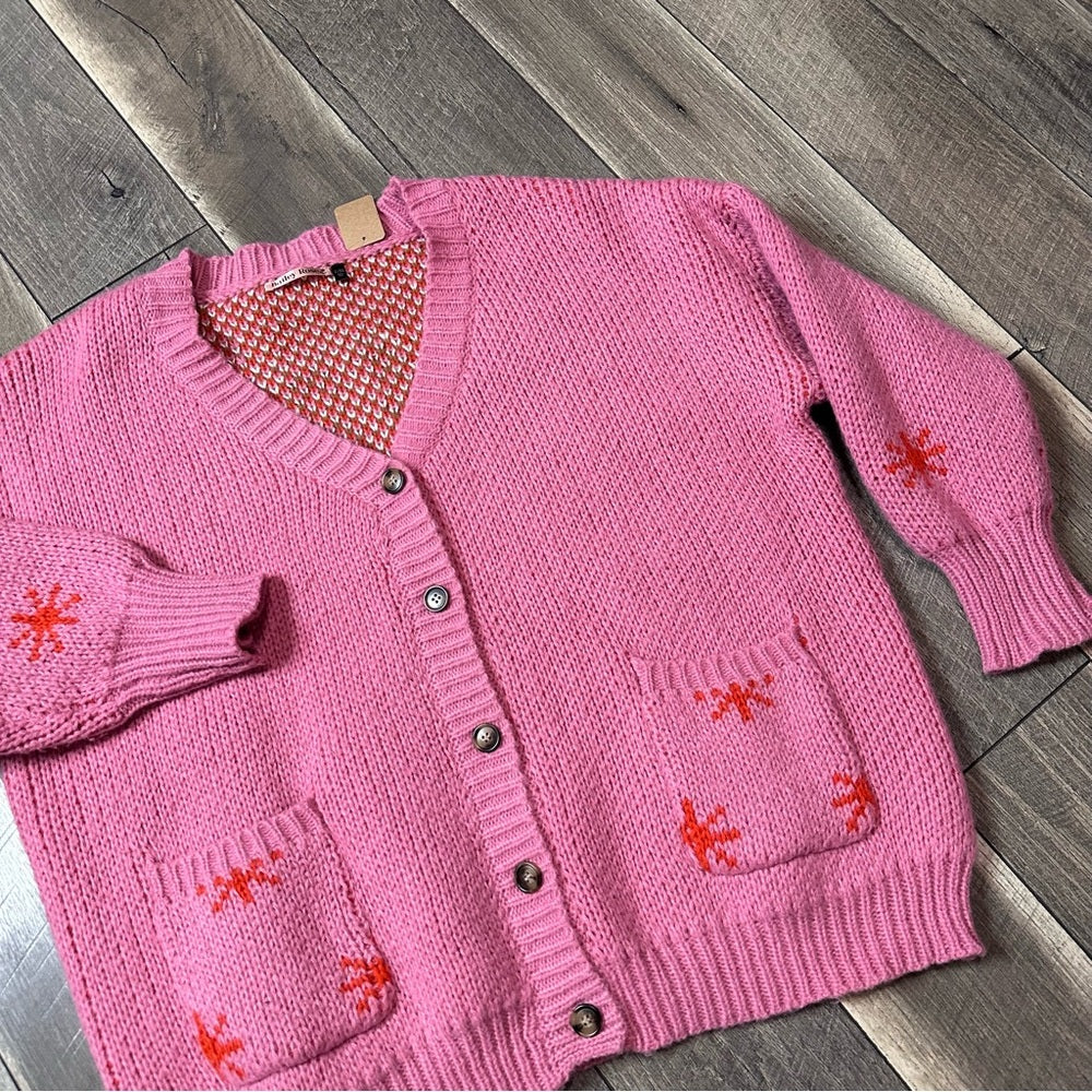 Bailey Rose Oversized Chunky Button Down Sweater