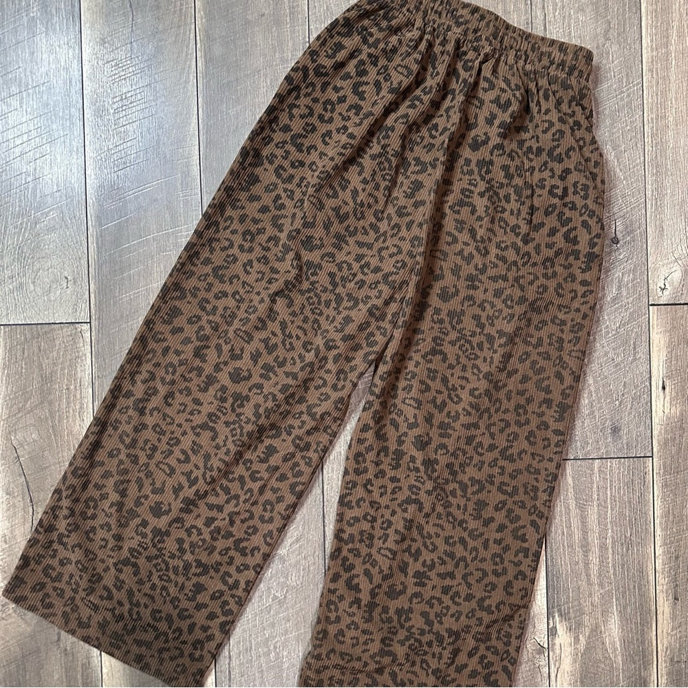 Dazy Leopard Wide Leg Pants