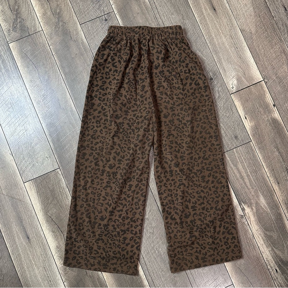Dazy Leopard Wide Leg Pants
