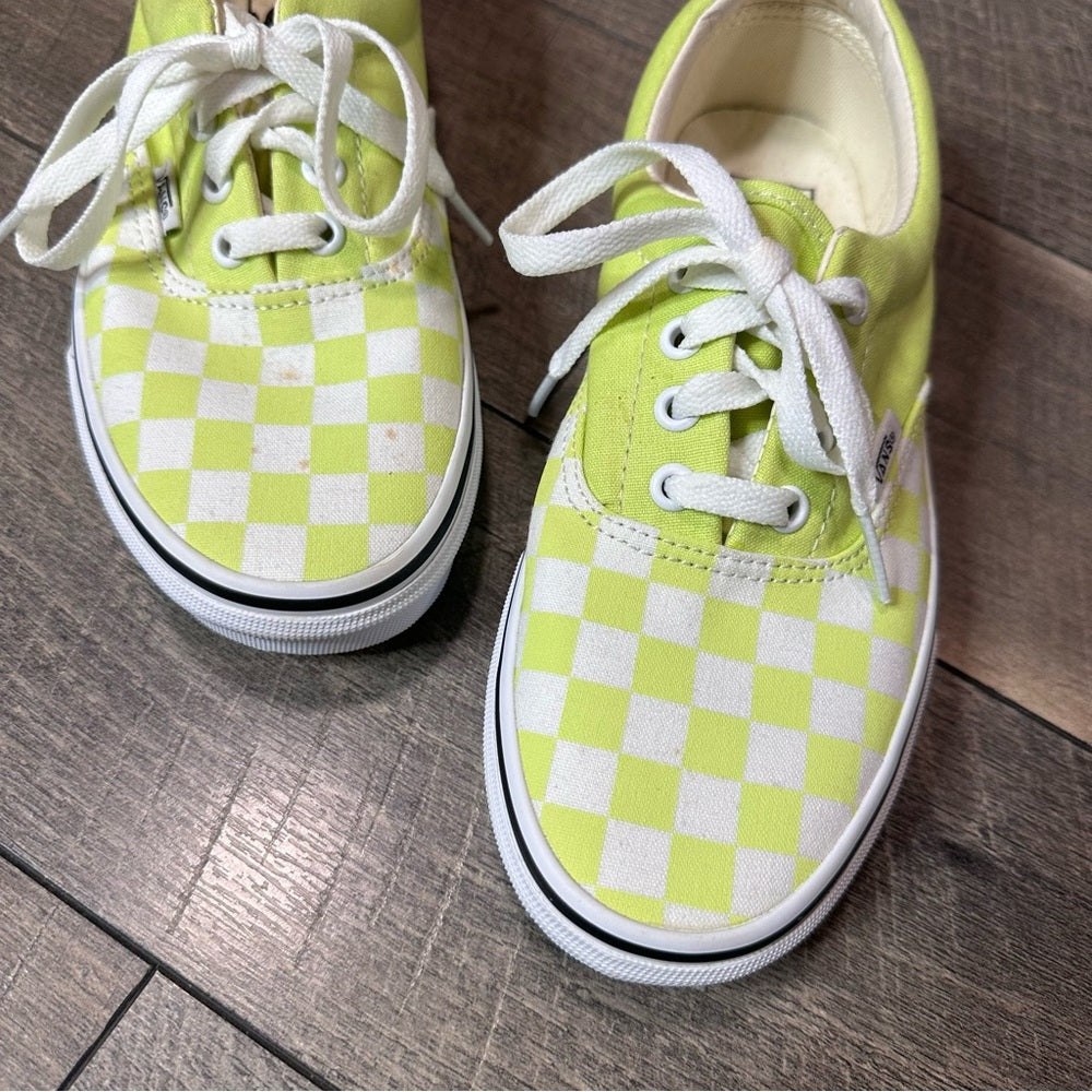 Vans Lime Checkered Sneakers