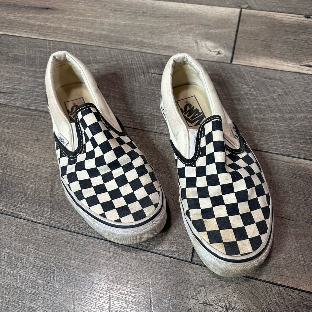 Vans Checkered Low Top Slip On Shoes