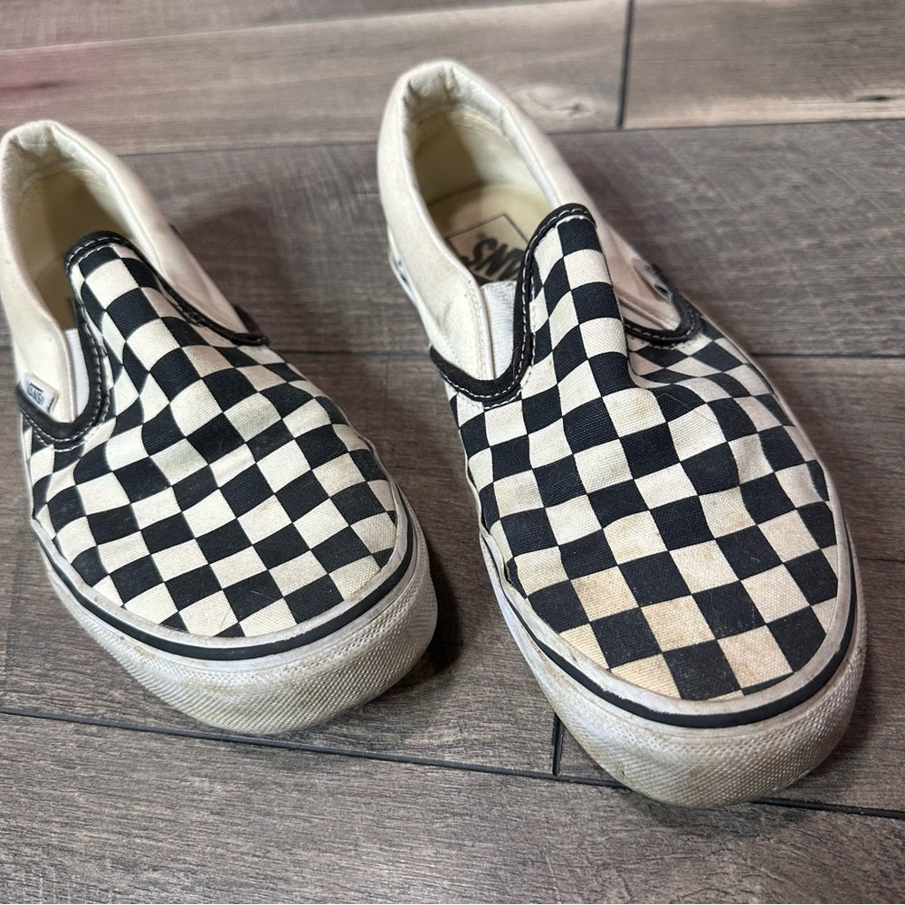 Vans Checkered Low Top Slip On Shoes