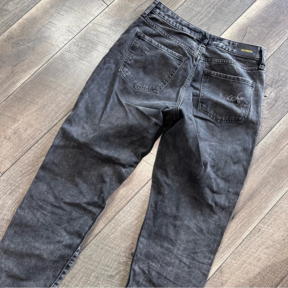 Express Boyfriend Low Rise Jeans
