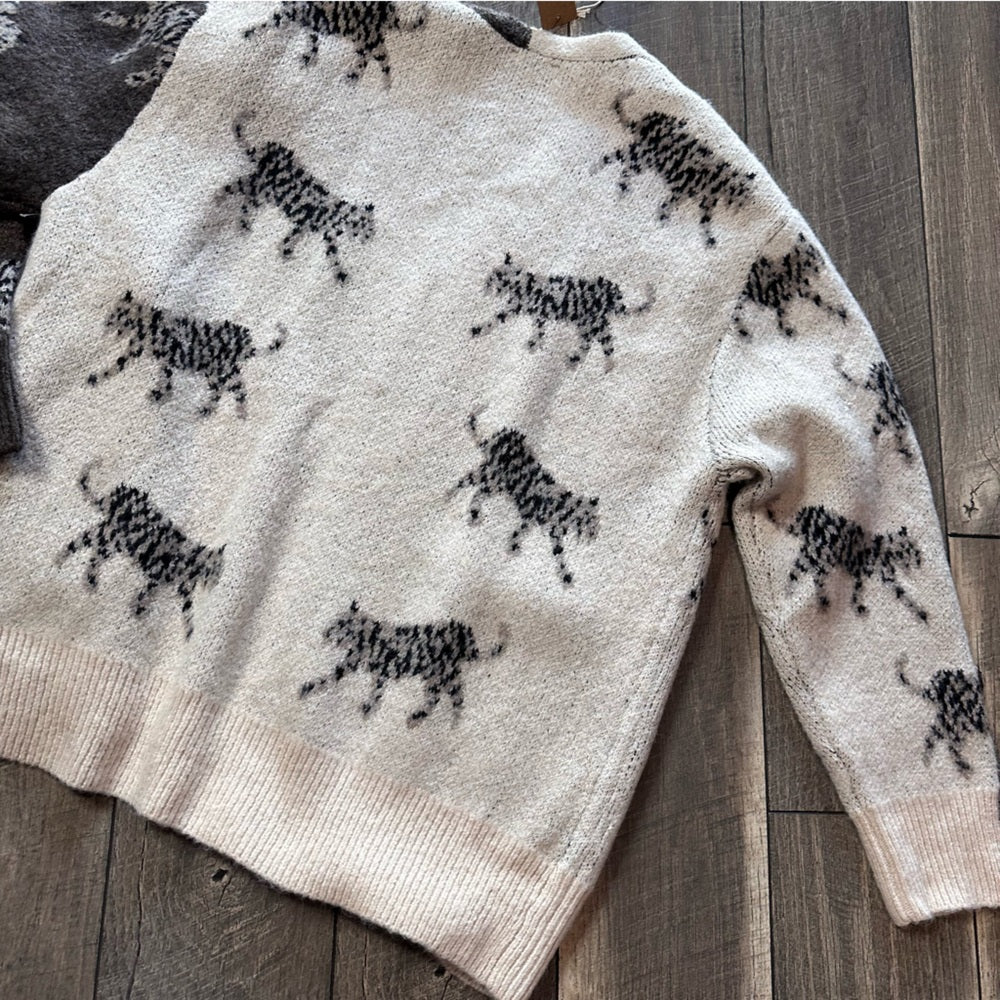 BiBi Leopard Open Cardigan