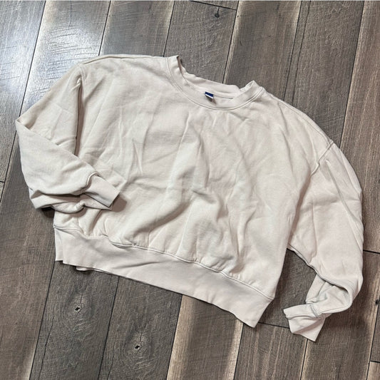 Old Navy Cream Crop Crewneck