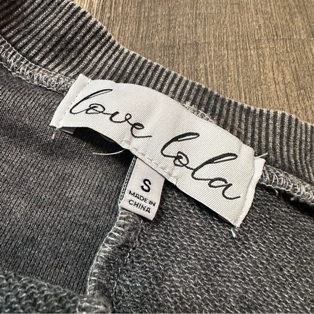 Love Lola Stonewash Crop Crewneck