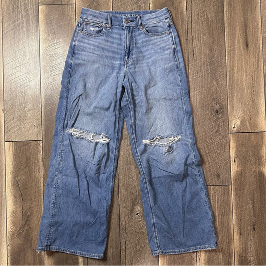 American Eagle Curvy Super Hi Rise Baggy Wide Leg Jeans