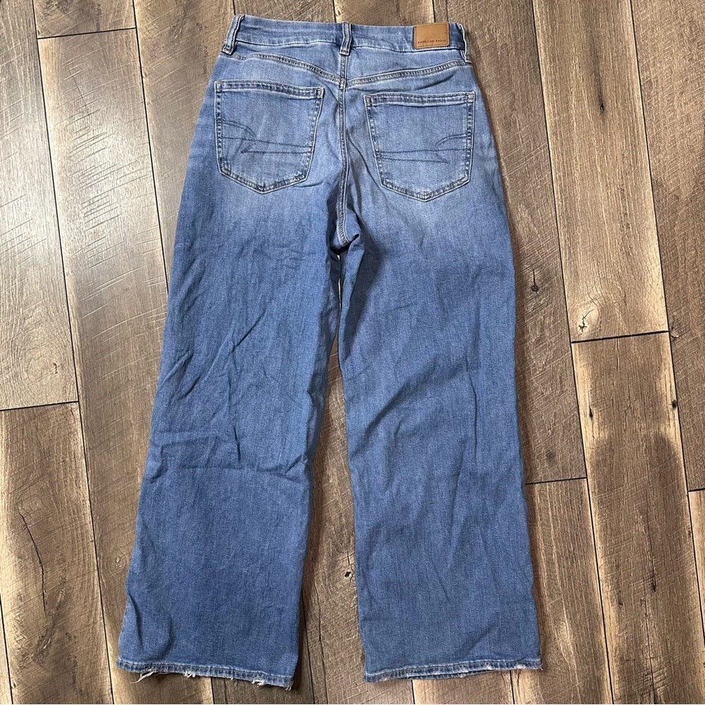 American Eagle Curvy Super Hi Rise Baggy Wide Leg Jeans