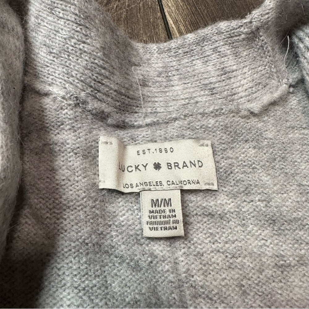Lucky Brand Wool Blend Open Cardigan