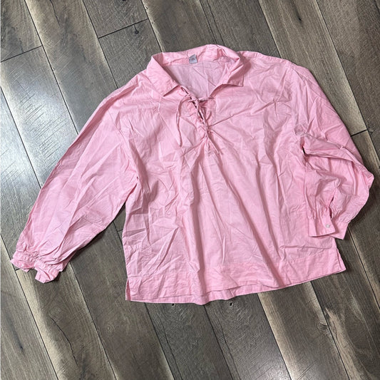 Old Navy Bubblegum Pink Tie Front Long Sleeve Pullover