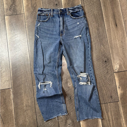 Abercrombie & Fitch The Ankle Straight Ultra Hi Rise Jeans