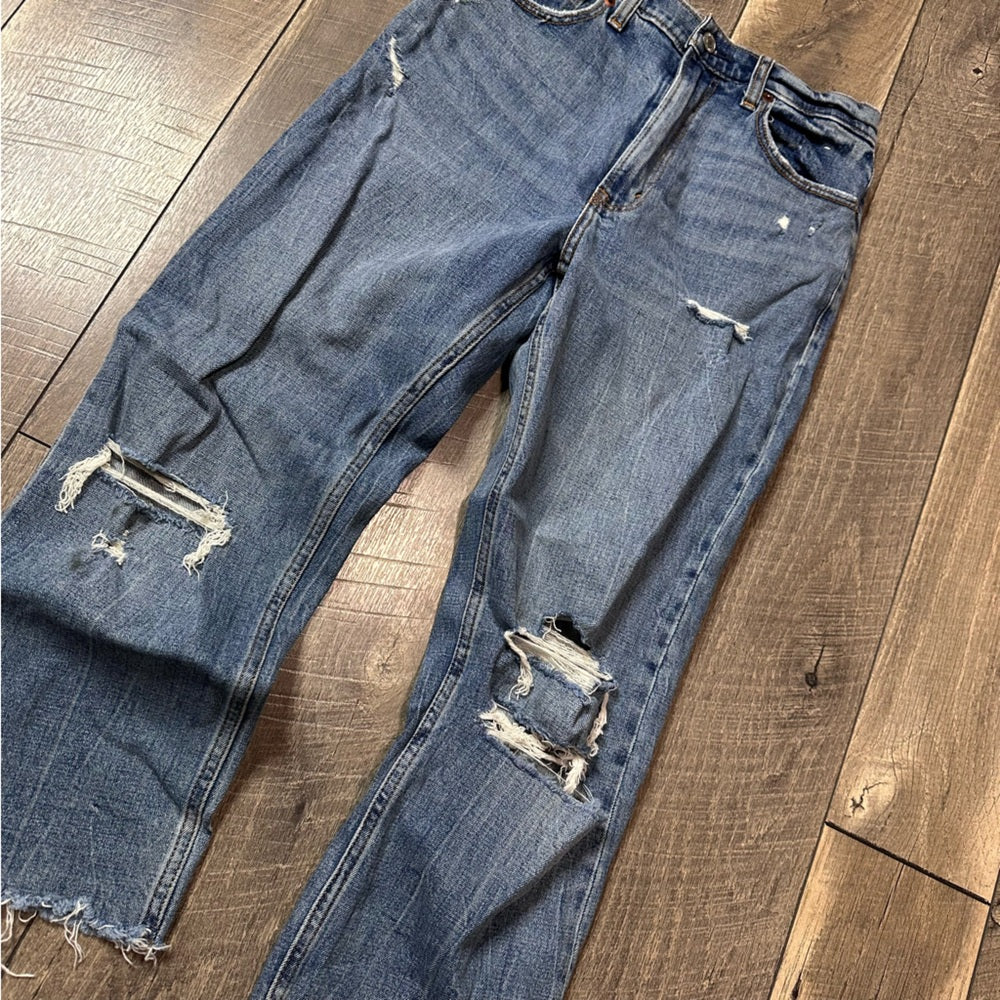 Abercrombie & Fitch The Ankle Straight Ultra Hi Rise Jeans