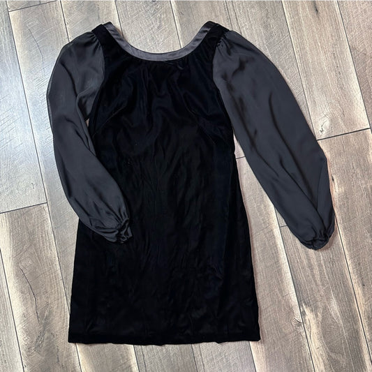 White House Black Market Velour Long Sleeve Dress