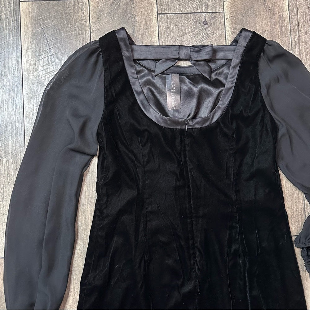 White House Black Market Velour Long Sleeve Dress