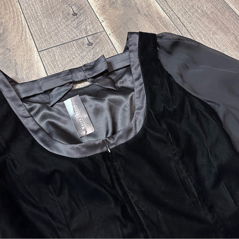 White House Black Market Velour Long Sleeve Dress