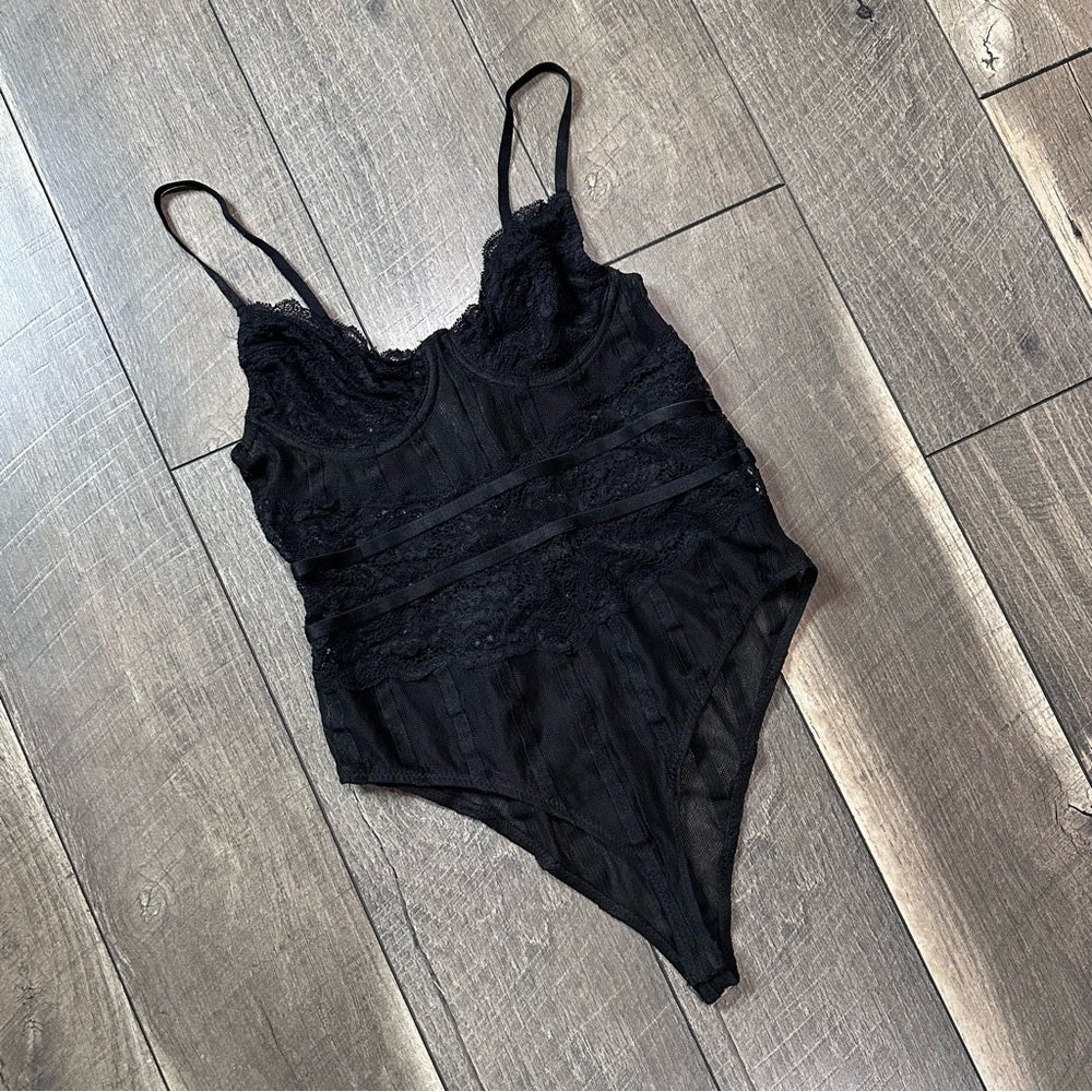 River Island Sheer Lace Bodysuit