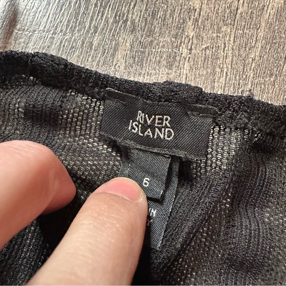 River Island Sheer Lace Bodysuit