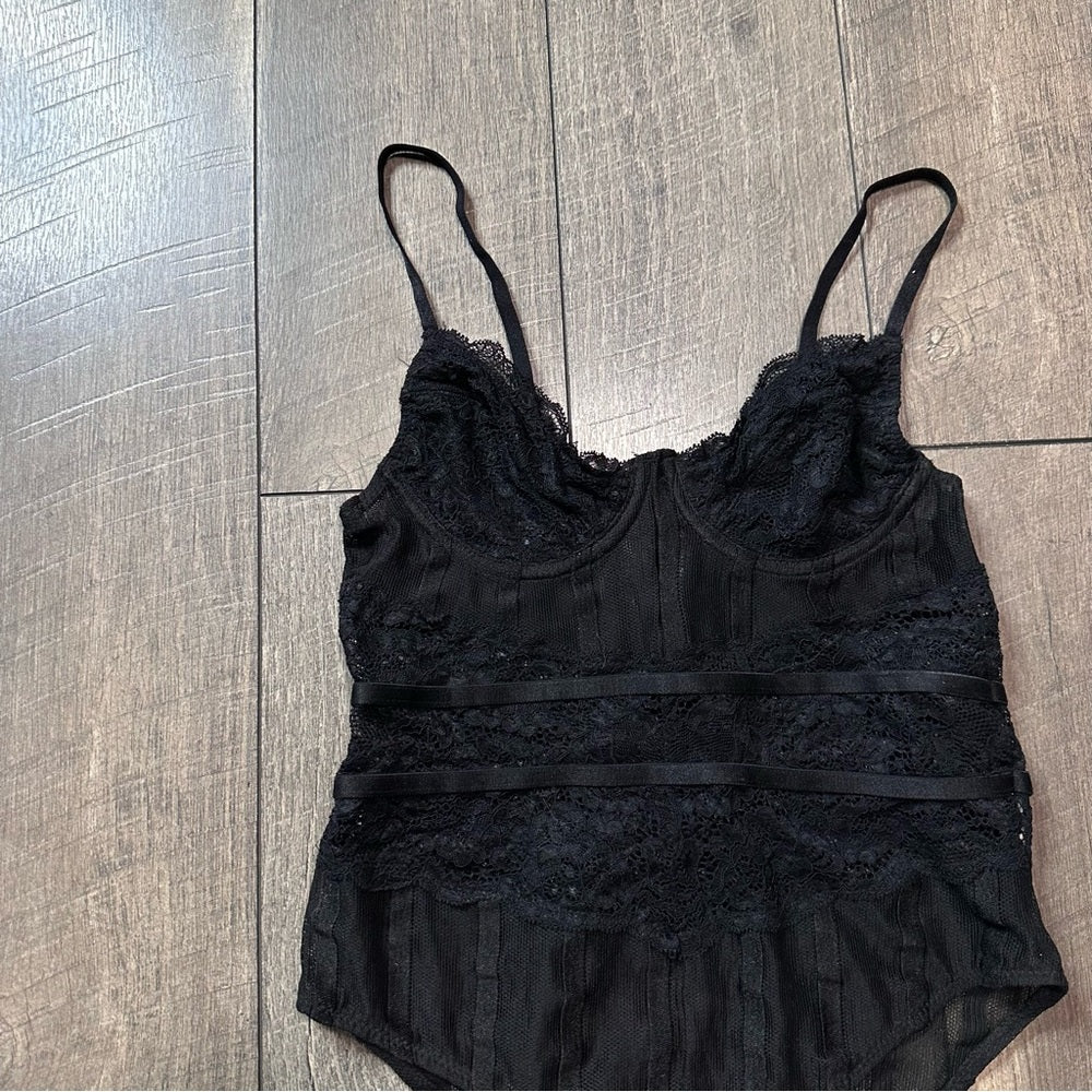 River Island Sheer Lace Bodysuit