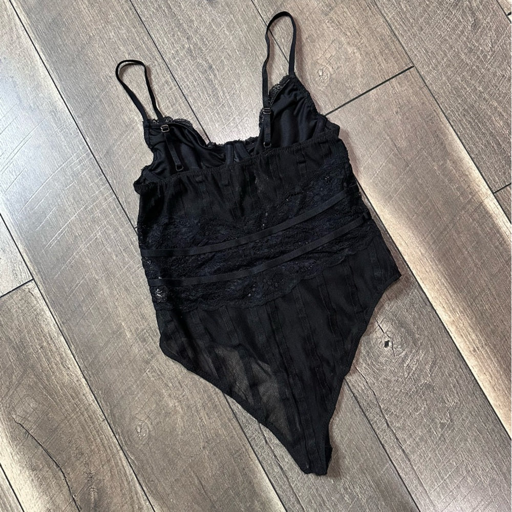 River Island Sheer Lace Bodysuit