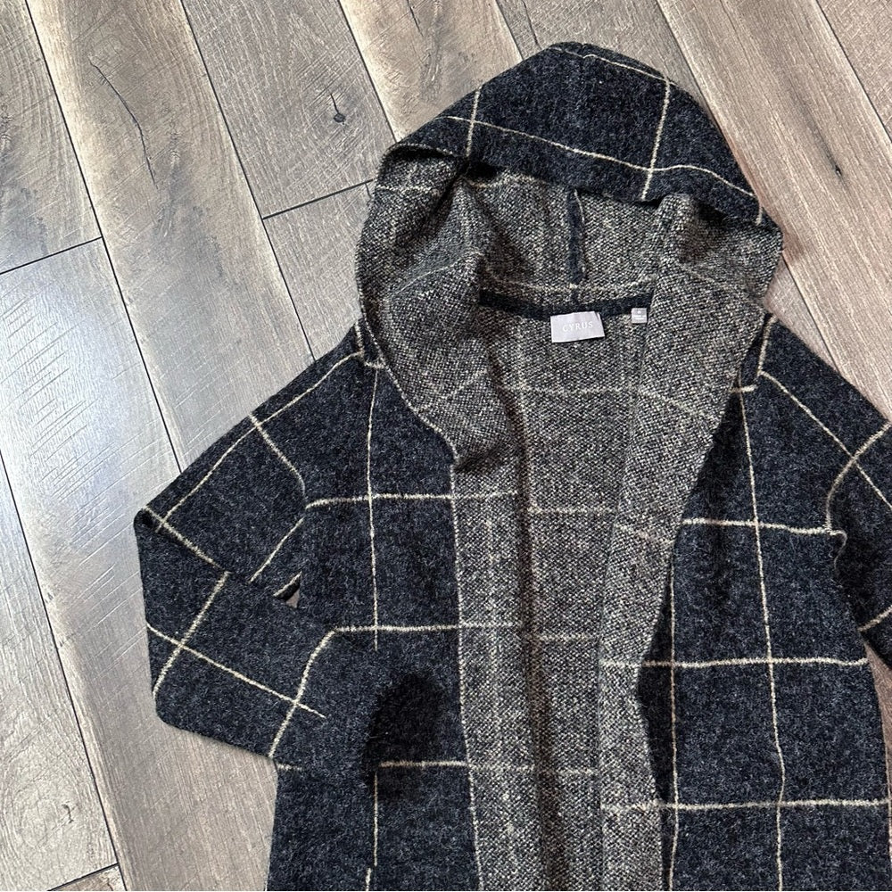 Cyrus Hooded Fuzzy Open Cardigan