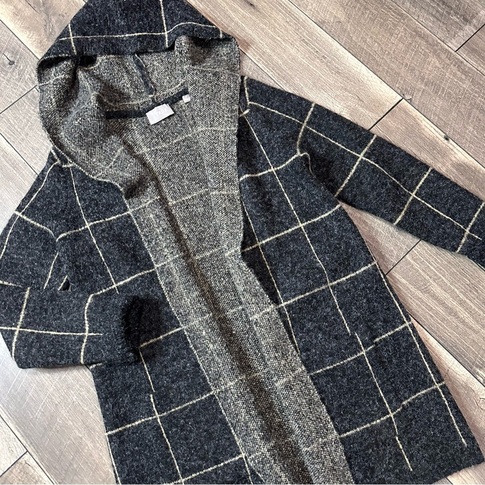 Cyrus Hooded Fuzzy Open Cardigan