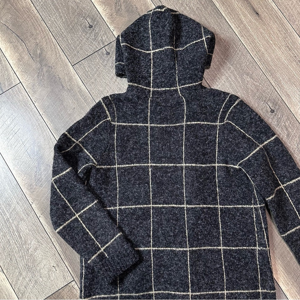 Cyrus Hooded Fuzzy Open Cardigan