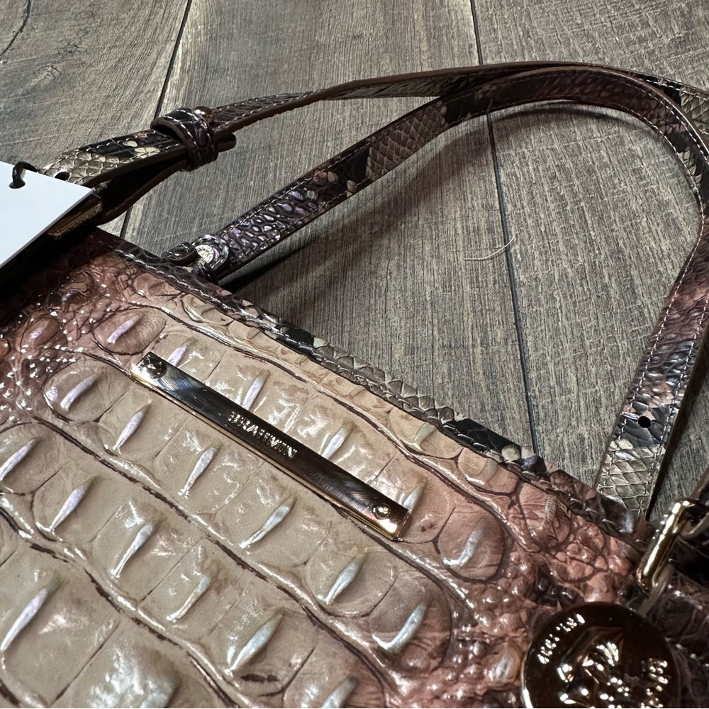 Brahmin Medium Asher Croc-Embossed Leather Tote Bag