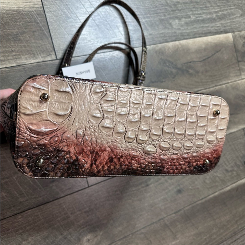 Brahmin Medium Asher Croc-Embossed Leather Tote Bag