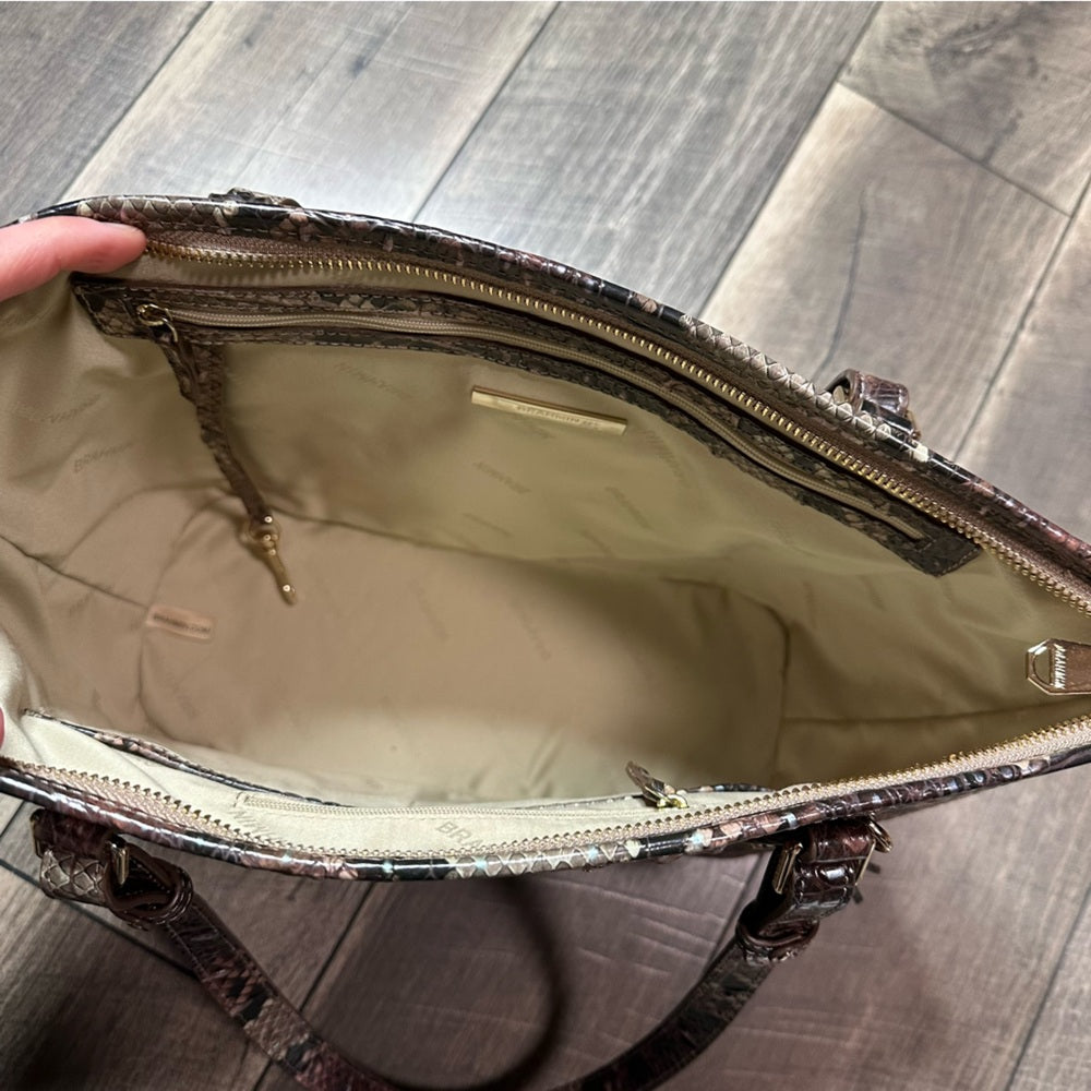 Brahmin Medium Asher Croc-Embossed Leather Tote Bag