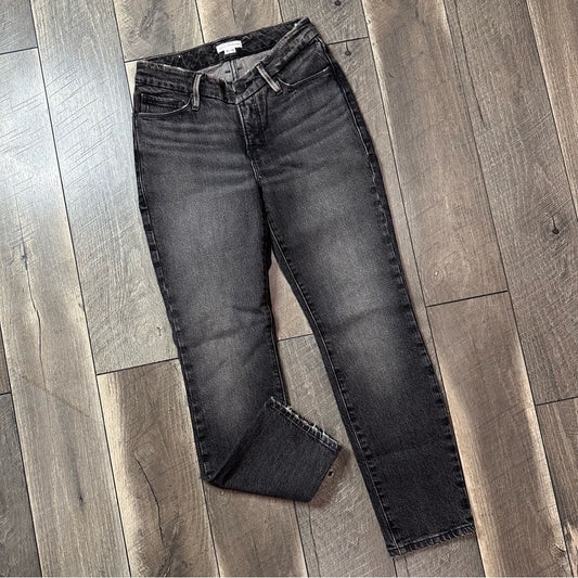 Good American Good Classic Low Waist Fray Jeans