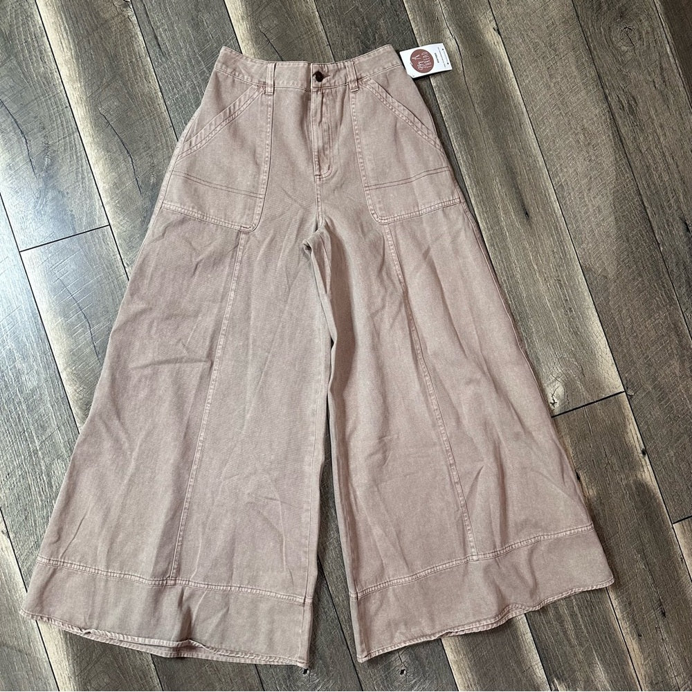 Mustard Seed Hi Rise Wide Leg Pants